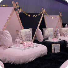 Teepee in the City sleepover party tents rentals