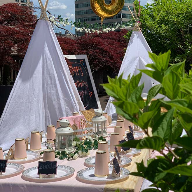 Teepee in the City picnic party tents rentals
